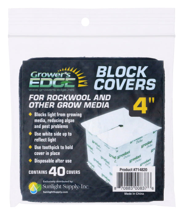 Grower's Edge Block Covers 4 in (40/Pack)